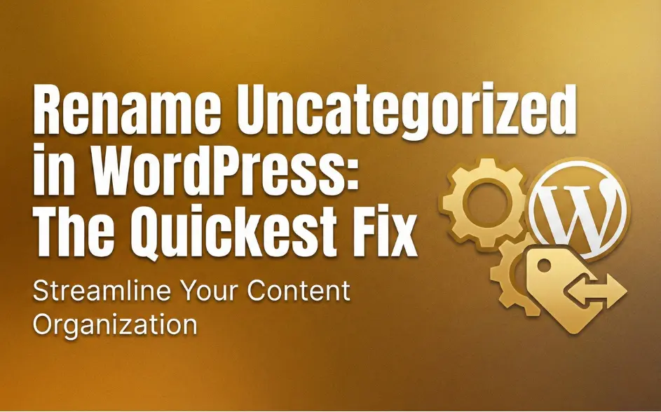 Rename Uncategorized in WordPress: The Quickest Fix